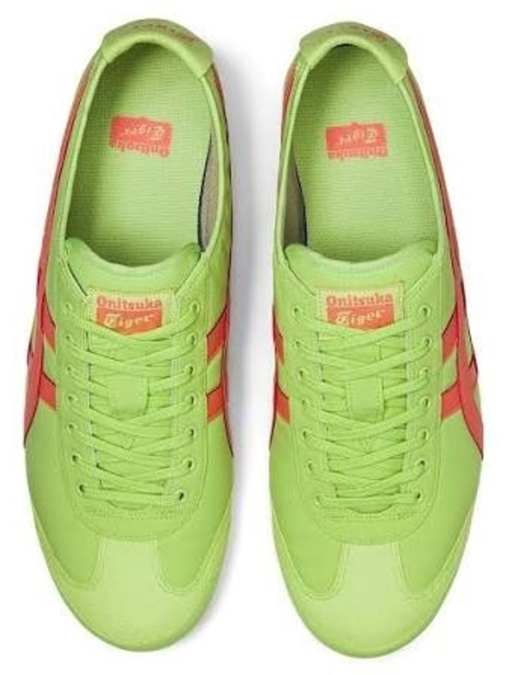 Onitsuka Tiger by Asics Men's Lime Green Sneakers with Guava Accents